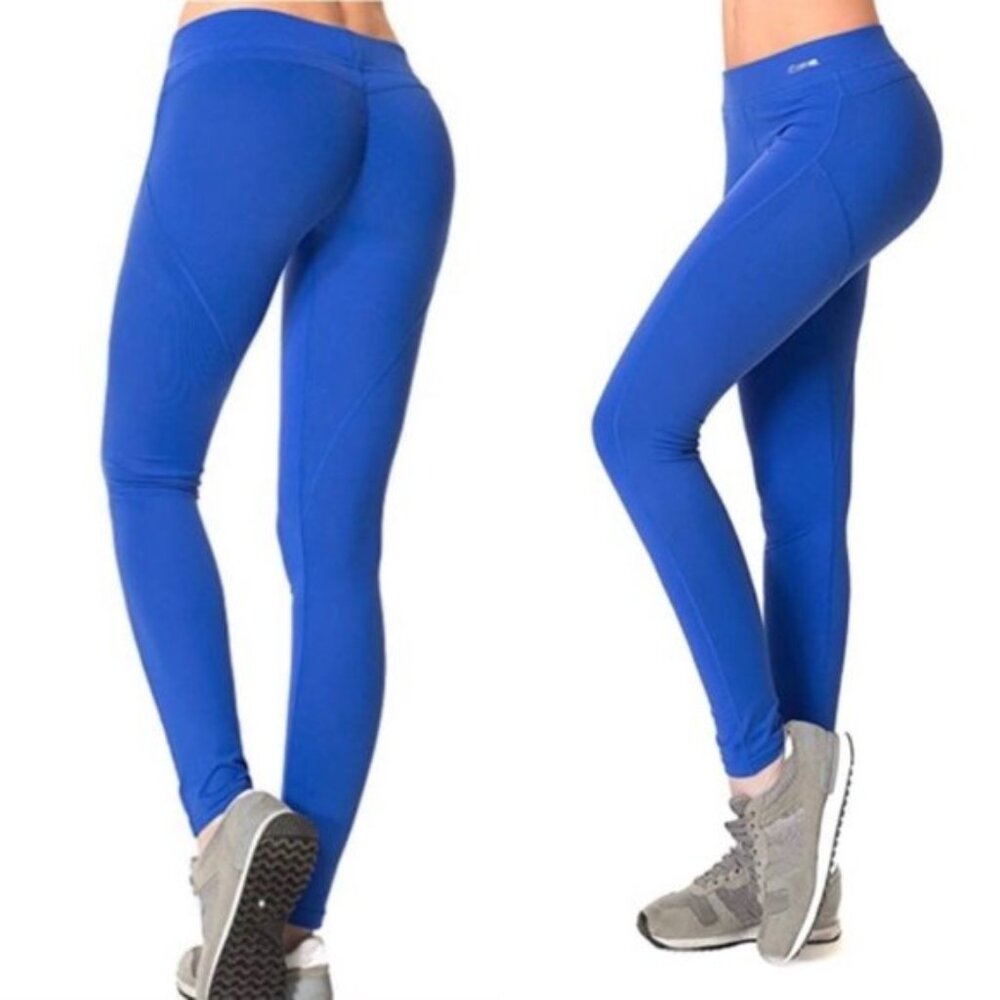 Running Girl | Electric Blue Lifted Butt Ruched Leggings | Size Small